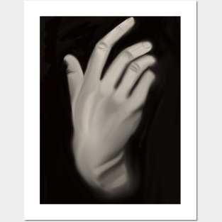 Hand portrait Posters and Art